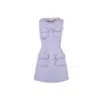 Mammu Couture Women's Purple Tweed Dress Margaux - Lilac, Mini In Purple