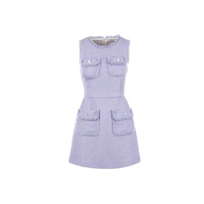 Mammu Couture Women's Purple Tweed Dress Margaux - Lilac, Mini