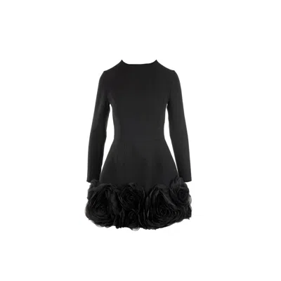 Mammu Couture Women's Rose Dress Kelly - Black, Long Sleeves