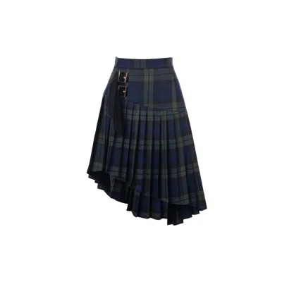 Mammu Couture Women's Skirt Isla - Navy, Green In Multi