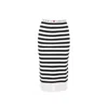 Mammu Couture Women's Striped Pencil Midi Skirt Capri In Black/red/white