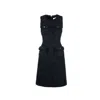 Mammu Couture Women's Tweed Dress Margaux - Black, Midi In Black