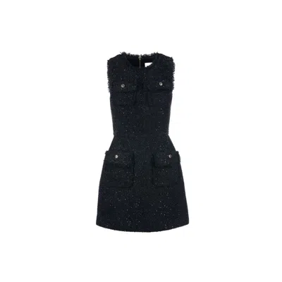 Mammu Couture Women's Tweed Dress Margaux - Black, Mini