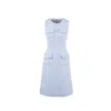Mammu Couture Women's Tweed Dress Margaux - Blue, Midi In Blue