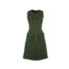 Mammu Couture Women's Tweed Dress Margaux - Green, Midi In Green