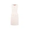 Mammu Couture Women's Tweed Dress Margaux - Mixed Colors, Midi In Pink
