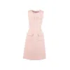 Mammu Couture Women's Tweed Dress Margaux - Pink, Midi In Pink