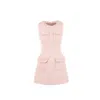 Mammu Couture Women's Tweed Dress Margaux - Pink, Mini In Pink