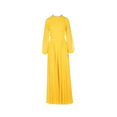 Mammu Couture Women's Yellow / Orange Dress Aurelia - Lemon In Yellow/orange