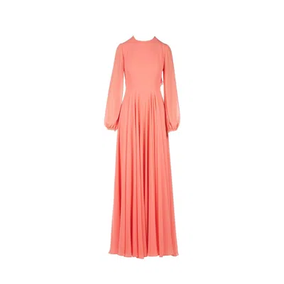 Mammu Couture Women's Yellow / Orange Dress Aurelia - Peach In Yellow/orange