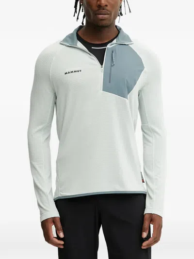 Mammut Aenergy Ligh Zip Striped Sweater In White