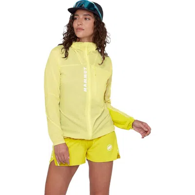 Mammut Aenergy Wb Hooded Jacket In Yellow