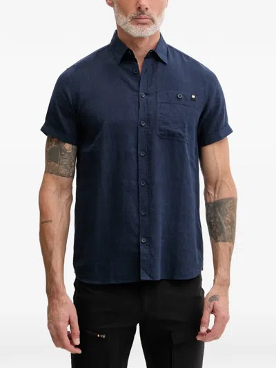 Mammut Alvra Short-sleeve Chest-pocket Shirt In Blue