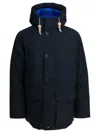 Mammut Buttoned Hooded Parka In Blue