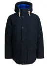 Mammut Buttoned Hooded Parka In Blue