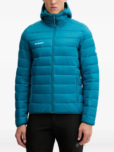 Mammut Crag In Quilted Hooded Jacket In Blue