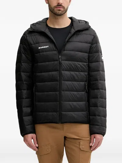 Mammut Crag In Zip-up Hooded Quilted Jacket In Black