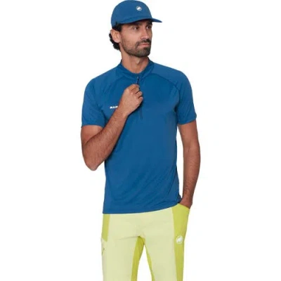 Mammut Ducan Fl 1/2-zip T-shirt In Blue