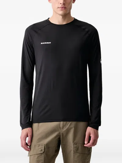 Mammut Ducan Raglan-sleeve Logo-print T-shirt In Black