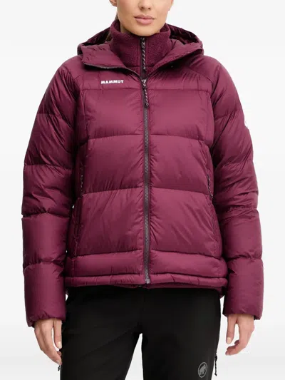 Mammut Glacier Glow In Zip-up Hooded Jacket In Burgundy