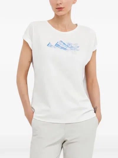 Mammut Graphic-print Rolled-sleeve T-shirt In White