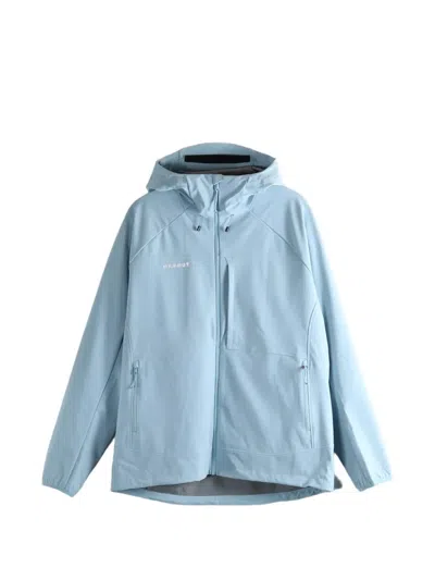 Mammut Hooded Raglan-sleeve Jacket In Blue