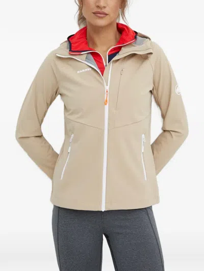Mammut Hooded Zip Jacket In Neutral