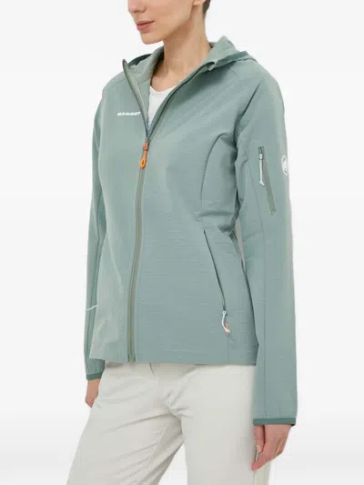 Mammut Hooded Zip Top In Green