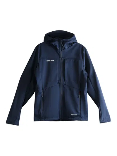 Mammut Hooded Zip-up Jacket In Blue