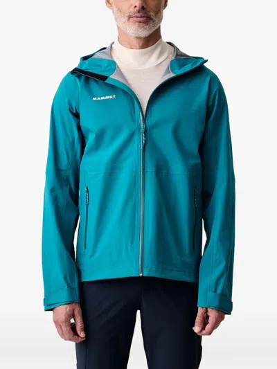 Mammut Linard Guide Logo-print Hooded Performance Jacket In 블루