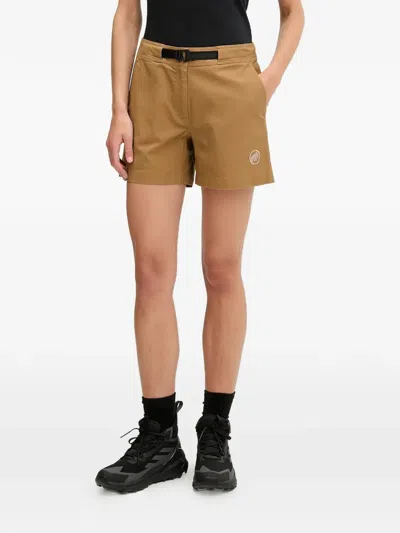 Mammut Logo-embroidered Mini Short In Brown