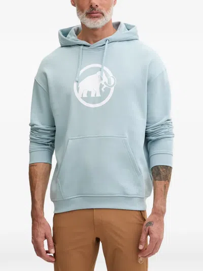 Mammut Logo-print Drawstring Hoodie In Blue
