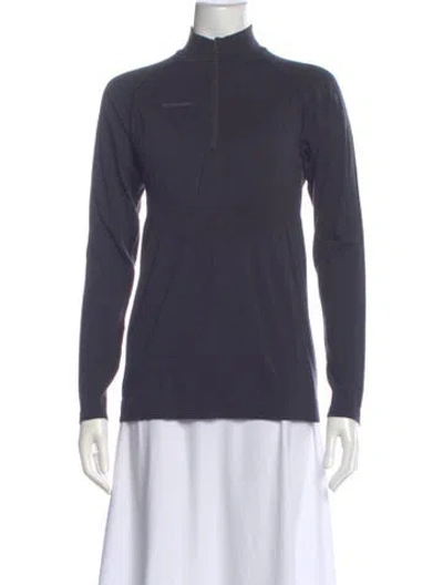 Pre-owned Mammut Mock Neck Long Sleeve Top In Gray