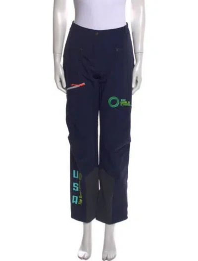 Pre-owned Mammut Printed Straight Leg Pants In Blue