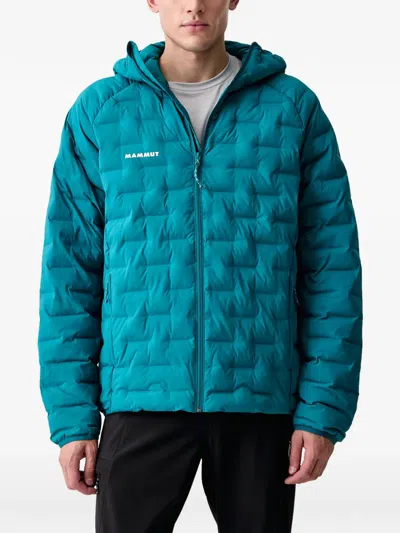Mammut Quilted Hooded Jacket In Blue
