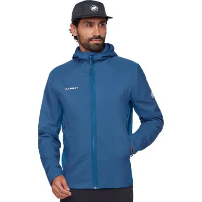 Mammut Rime Air In Hybrid Hooded Jacket In Blue