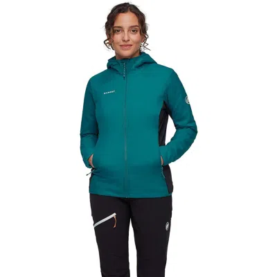 Mammut Rime Air In Hybrid Hooded Jacket In Deep Teal