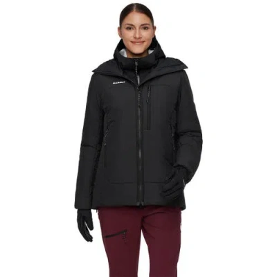 Mammut Rime Pro Belay In Hooded Jacket In Black