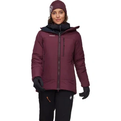 Mammut Rime Pro Belay In Hooded Jacket In Purple
