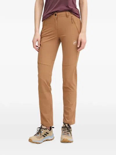 Mammut Runbold Iv Logo-print Panelled Trousers In Brown