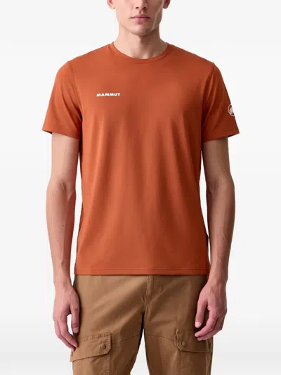 Mammut Selun Logo-print Crew-neck T-shirt In Orange