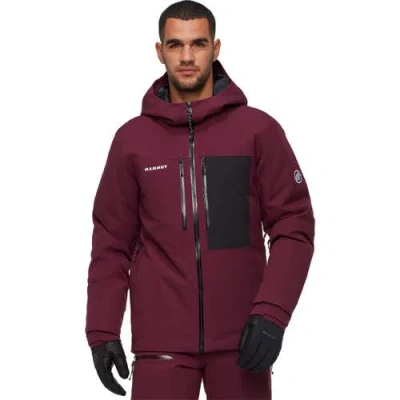 Mammut Stoney Hs Thermo Hooded Jacket In Burgundy