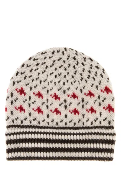 Mammut Swiss1862 Embroidered Wool Mammut X Cabourn Beanie Hat In Neutral