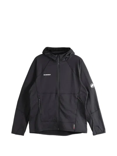 Mammut Taiss Waffle-textured Hooded Jacket In Black