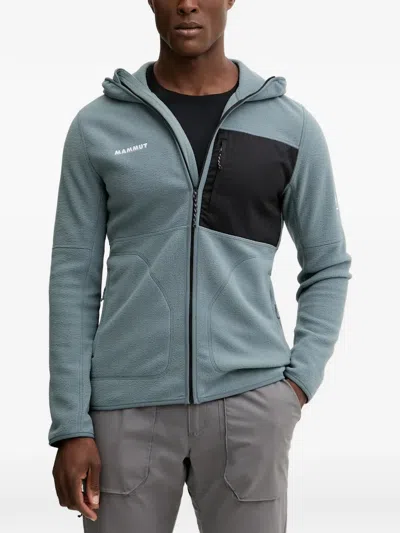 Mammut Tamaro Logo-embroidered Fleece Jacket In Blue