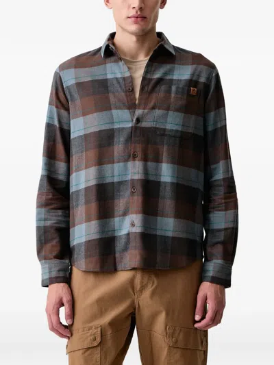Mammut Trovat Check-print Flannel Shirt In 브라운