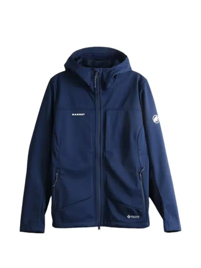 Mammut Ultimate Viii So Logo-print Hooded Jacket In Blue