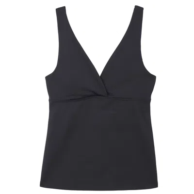 Mamu Dream Women's Black Soft-sculpt Stretch Wrap Top