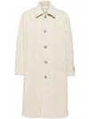 Man On The Boon. Balmacaan Long Coat In Neutrals