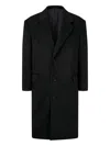 Man On The Boon. Button Coat In Black